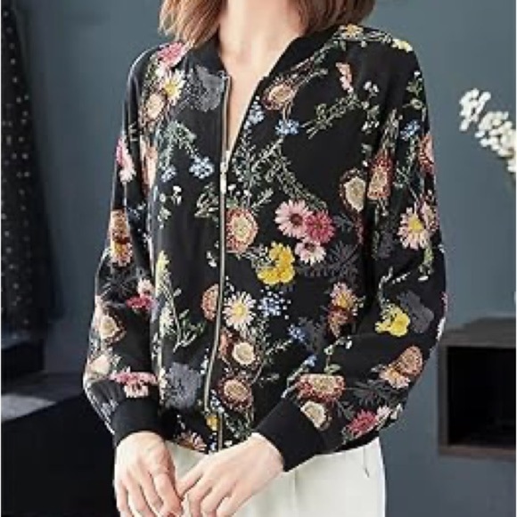 Sophie Rue Floral Women's Zip Jacket Size Medium - Picture 1 of 12